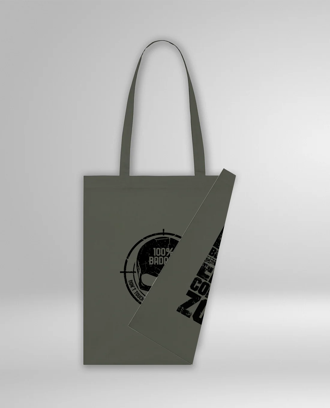 BAUMWOLLTASCHE LIFE BEGINS & 100% BADASS - Image 2